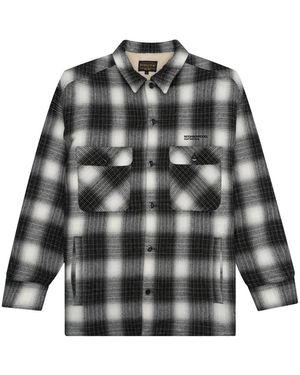 Neighborhood Check-Pattern Shirt - Black