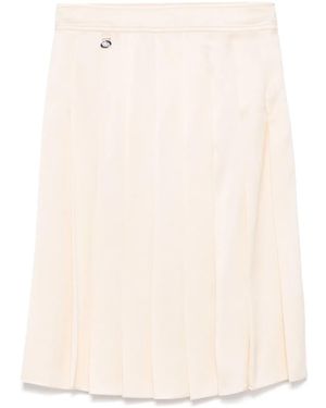 Burberry Pleated Skirt - Natural