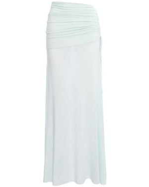 MANURI Gathered-Detail Maxi Skirt - White