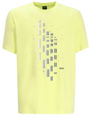 BOSS Graphic-Print T-Shirt - Yellow