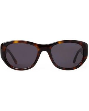 LIE STUDIO Runde Lee Sonnenbrille - Schwarz