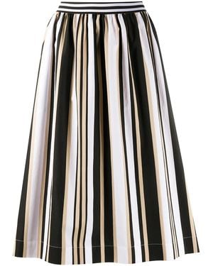 Woolrich Striped A-Line Skirt - Black