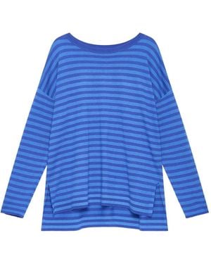 Maliparmi Striped Round-Neck T-Shirt - Blue
