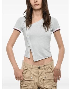 DSquared² Asymmetric Short-Sleeve Top - Grey