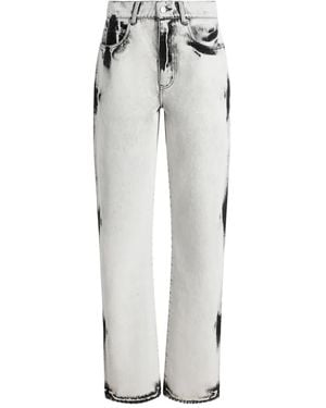 Proenza Schouler Bleached-Effect Straight-Leg Jeans - White