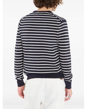 Tommy Hilfiger Striped Crew-Neck Sweater - Blue