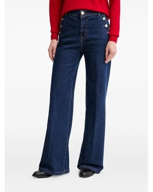 Fracomina Buttoned Denim Trousers - Blue