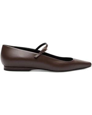Loulou de Saison Alice Pointed-Toe Ballet Flats - Brown