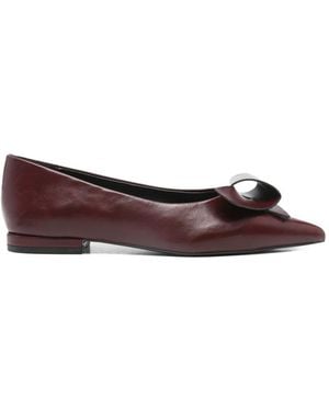 Exe' Bow-Detail Ballet Flats - Brown