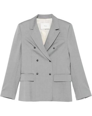 Tela Double-breasted Blazer - Grey