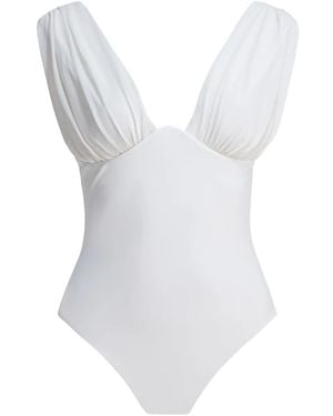 Zimmermann Draped Swimsuit - White