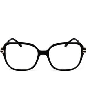 Ferragamo Eyewear Logo-Plaque Glasses - Black