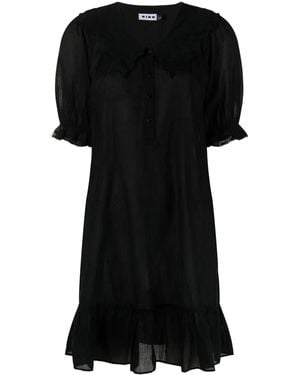 RIXO London Nanette Cotton Nightdress - Black
