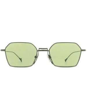 Eyepetizer Milano Geometric-Frame Sunglasses - Green