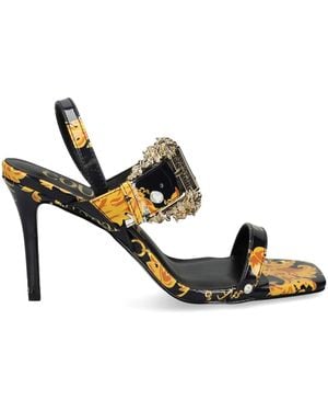 Versace Jeans Couture Buckle-Strap Sandals - Metallic
