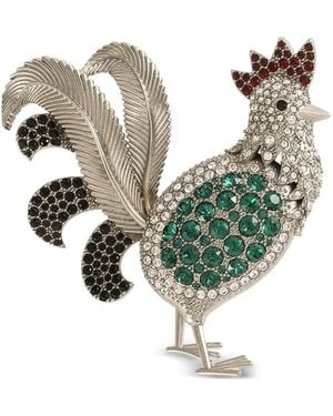 Dolce & Gabbana Brosche Mit Hahn - Mettallic