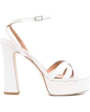 Chantal 130Mm Leather Platform Sandals - White