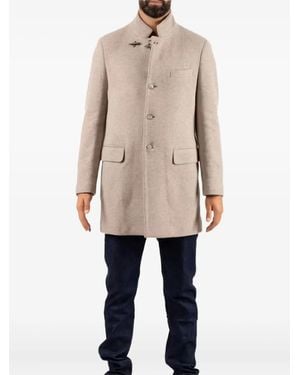 Fay Kaput Button-Up Coat - Natural