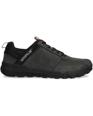 Caterpillar Lace-Up Paneled Sneakers - Black