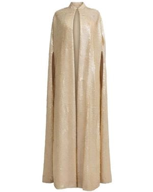 Gemy Maalouf Open Sequins Kaftan - Natural