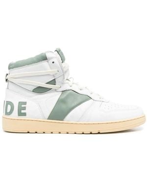 Rhude Rhecess-Hi Leather Trainers - White