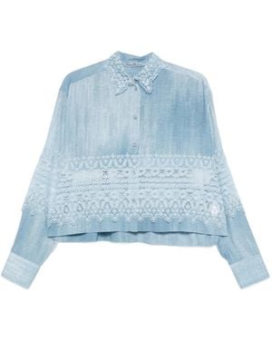 Ermanno Scervino Embroidered Shirt - Blue