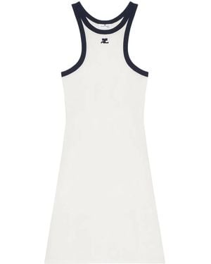 Courreges スキューバ ドレス - ホワイト