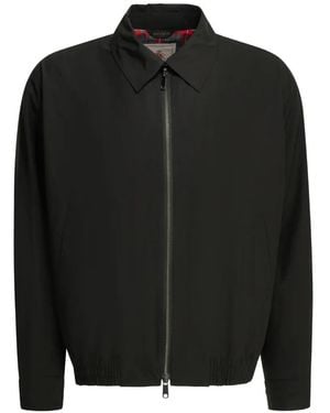 Baracuta Zip-Up Bomber Jacket - Black