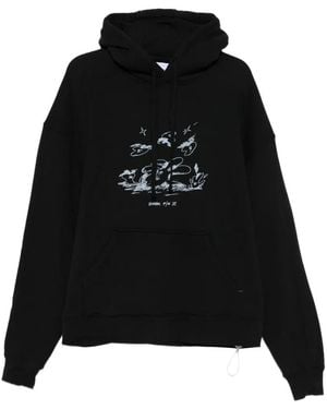 Bonsai Alberello Hoodie Met Grafische Print - Zwart