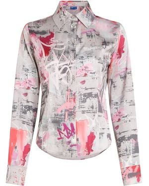 KARL LAGERFELD Paint-Splatter Shirt - Pink