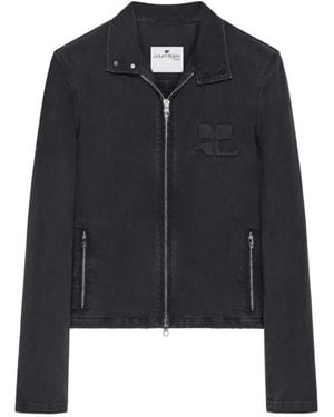 Courreges City Shadow Denim Jacket - Black