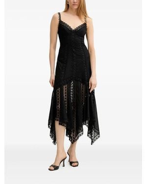 Charo Ruiz Blossel Asymmetrical Midi Dress - Black