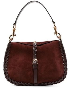 Etro Braided Suede Cross Body Bag - Brown