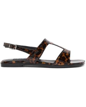 CAREL PARIS Roma Leopard-Print Sandals - White