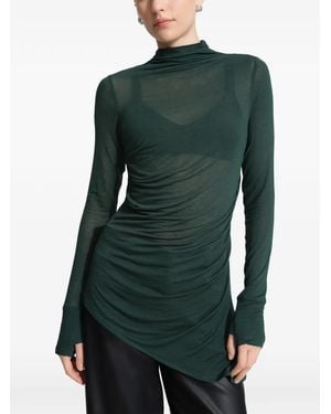 MARCELLA Arden Pleated Asymmetric Top - Green