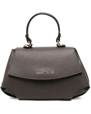 Marc Ellis Spency S Logo-Plaque Pebbled Tote Bag - Grey