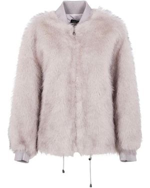 DR. HOPE Drawstrings faux-fur jacket - Pink