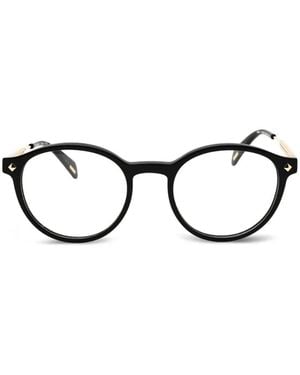 Police Brille Mit Rundem Gestell - Schwarz