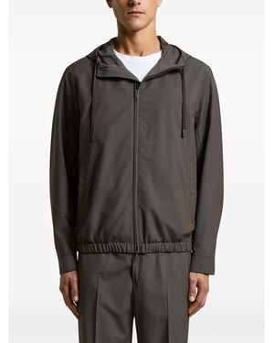 Peserico Hooded Zip Jacket - Grey