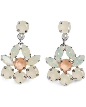 Simone Rocha Heartbloom Drop Earrings - White