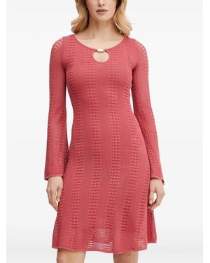 MARCIANO BY GUESS Cut-Out Long-Sleeve Mini Dress - Red