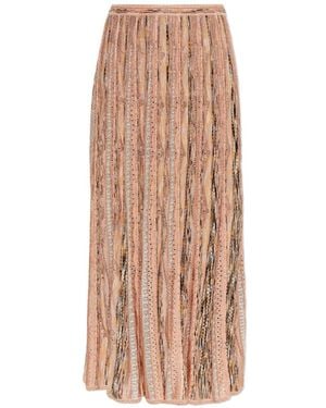 Ulla Johnson Knitted Striped Skirt - Natural