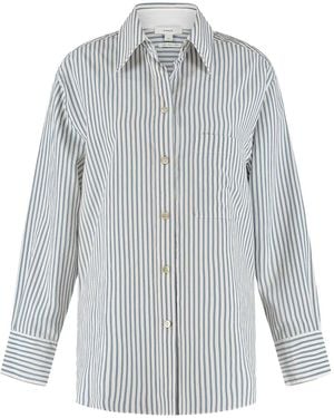 Vince Camicia A Righe - Blu