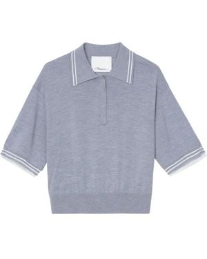 3.1 Phillip Lim Short-Sleeve Merino T-Shirt - Blue
