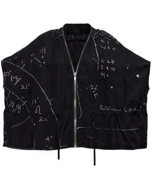 Rick Owens Zip Printed Jacket - Black
