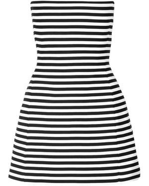 Ioana Ciolacu Striped Strapless Dress - Black