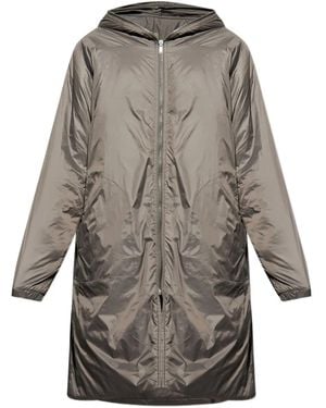 Rick Owens Kapuzenmantel Mit Reißverschluss - Grau