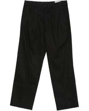 Pence Pantalon Santos À Design Plissé - Black