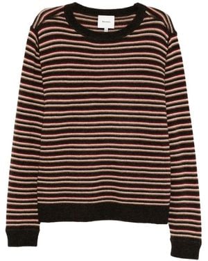 Reformation Jersey A Rayas - Negro