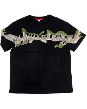 Eckhaus Latta Eckhaus Graphic-Print Paneled T-Shirt - Black